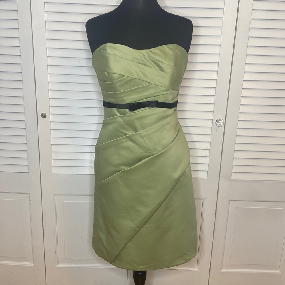 EDEN Bridesmaids Olive and Black Fitted Cocktail Dress